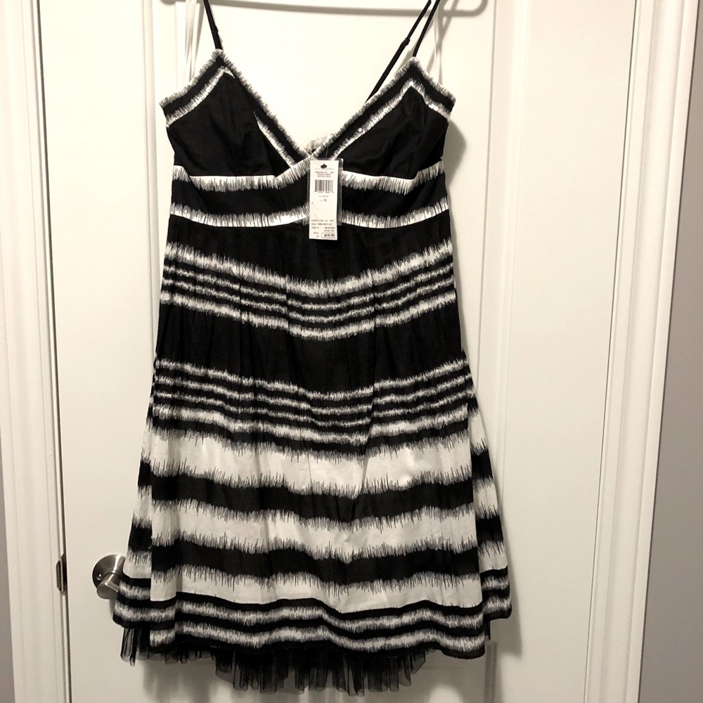 BCBGmaxazria black and white dress